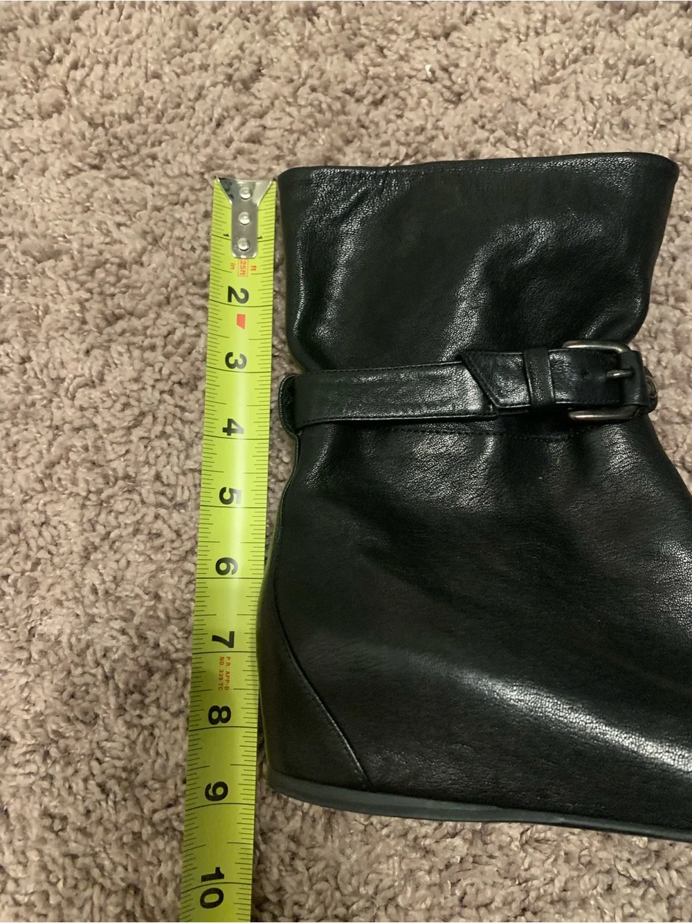 Stuart Weitzman Nappa Slouchy Wedge Boots Black
